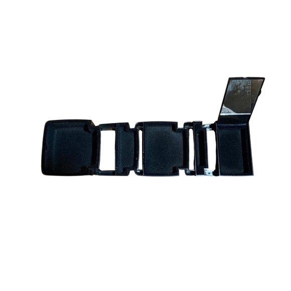 Ingenious Designs Multi-Hinged Jewelry Case Mirror Velvet Lined Push Button Open - Picture 1 of 8